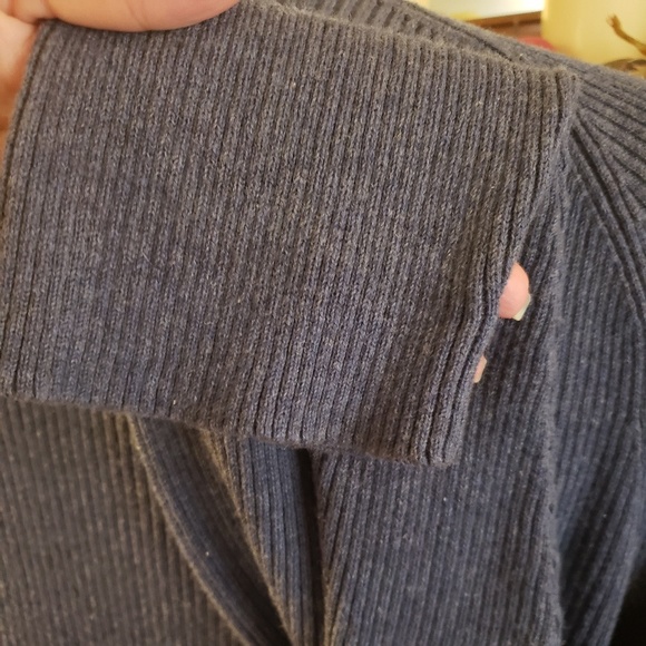 HIGH SIERRA BLUE KNIT RIBBED SWEATER XXL - Picture 5 of 8